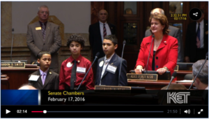 Sen. Kerr introduces her pages